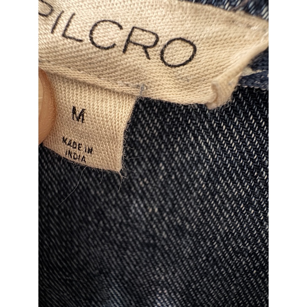 Pilcro Anthropologie Denim Maxi Shirt Dress Blue Long Sleeve Button Front Medium - Picture 5 of 5